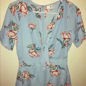 Blue flower romper
